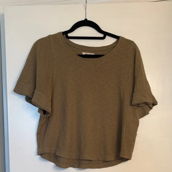 Madewell Texture & Thread Flutter-Sleeve Top - Picture 3 of 10